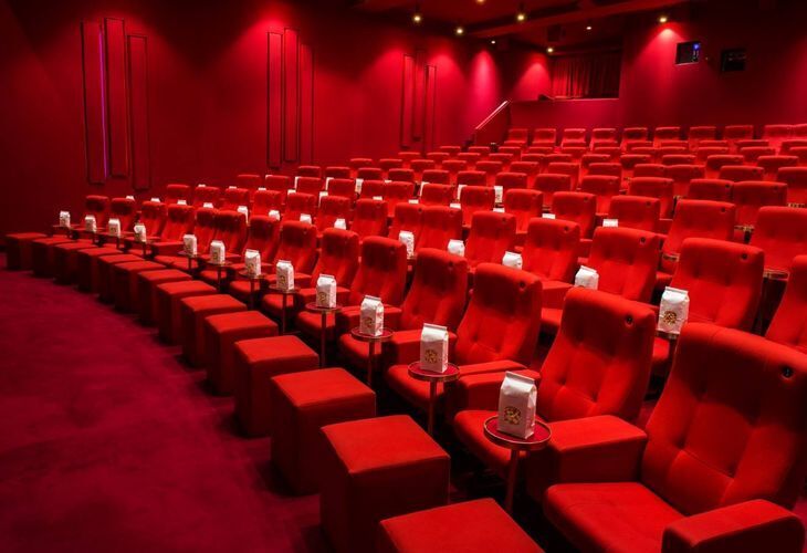 Rows of seats in the Olympic Cinema in Barnes