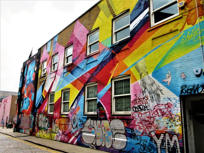 The colourful streets of Shoreditch