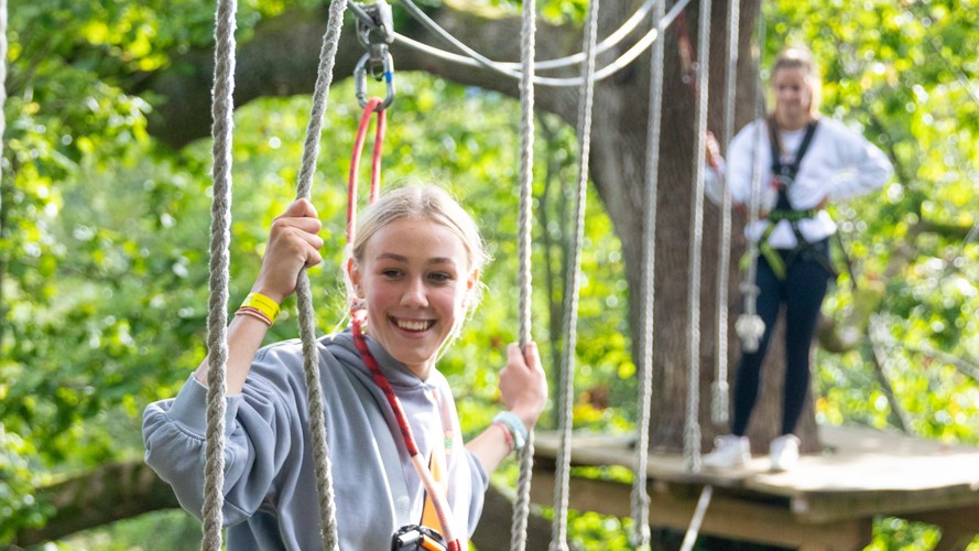 Full Treetop Trek Zip World Windermere High Ropes activities in