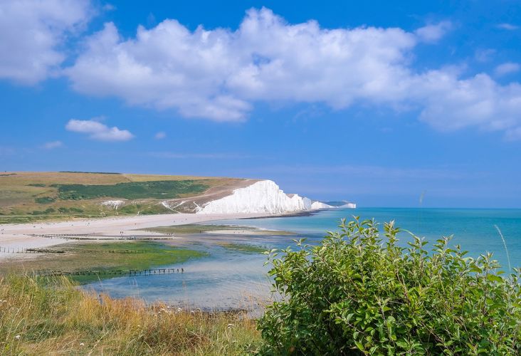 A scenic coastal view at Seven Sisters