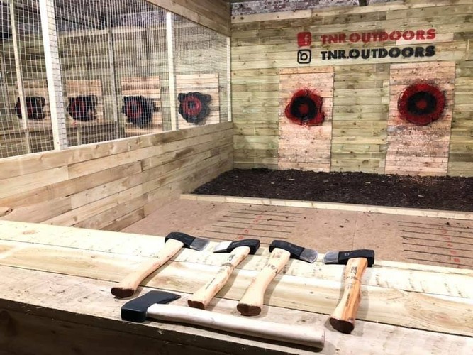 £15 axe throwing range at TNR Outdoors Book here
